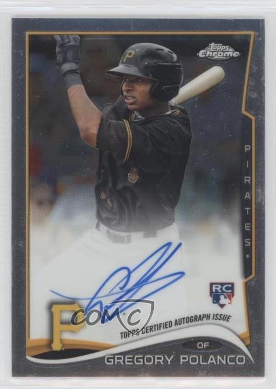 2014 Topps Chrome Rookie Auto Gregory Polanco #GP Auto RC 1v1