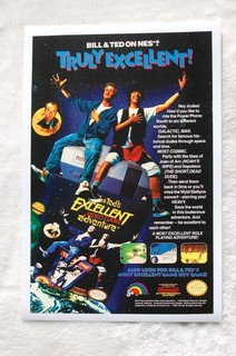 Bill & Teds Excellent Adventure Ads Poster Video Game Arcade Flyer