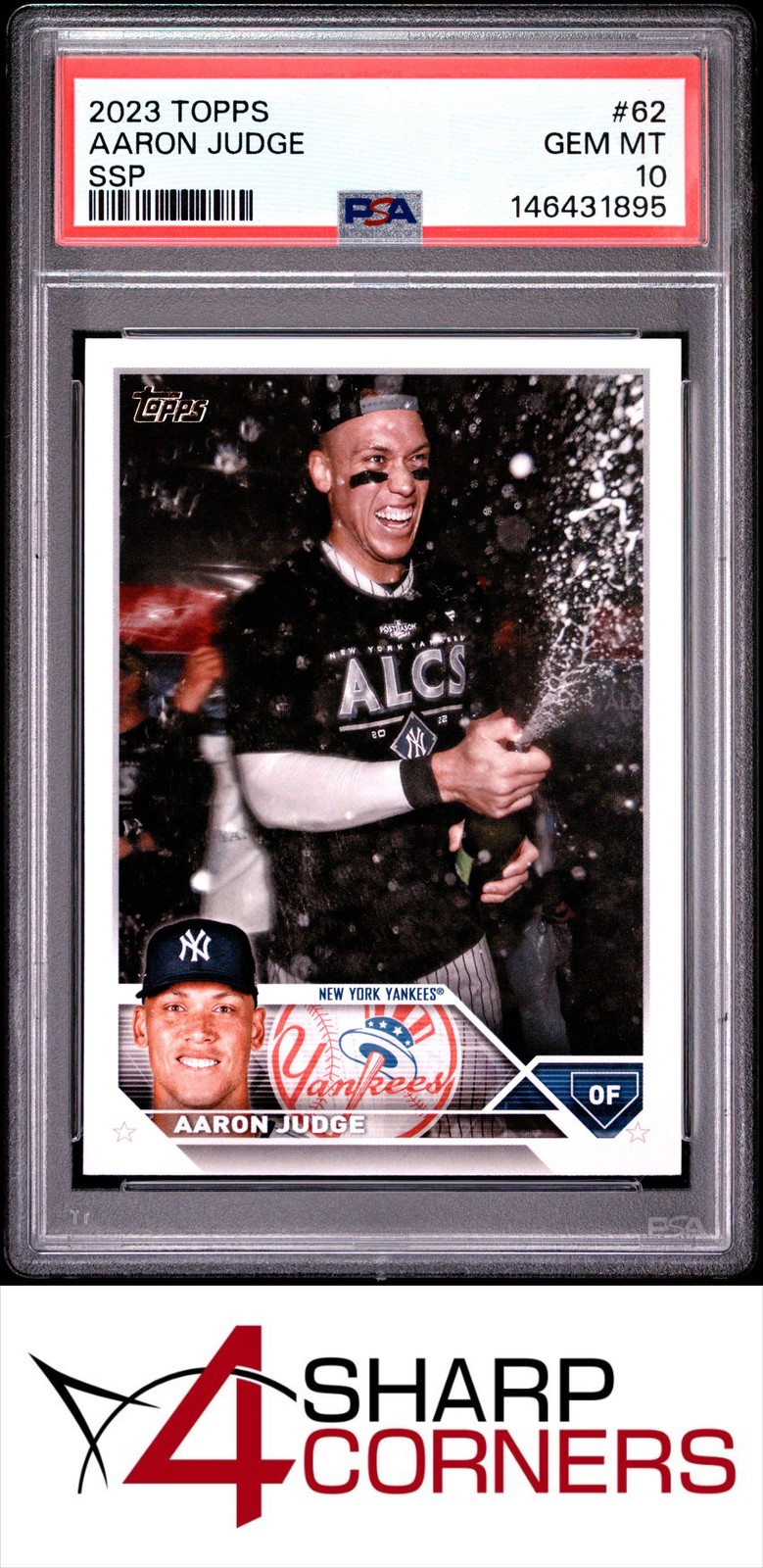 2023 TOPPS #62 AARON JUDGE SSP PSA 10 view 1