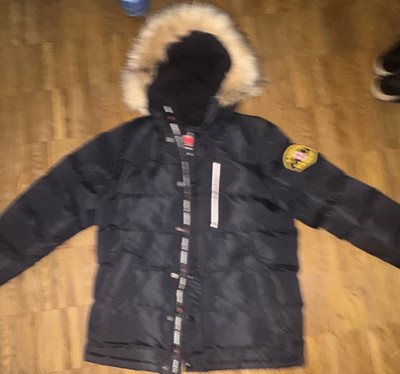 zavetti canada Herren Parka mit Fellkapuze, schwarz, Größe S, Polyester