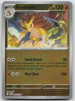 #ad Sandslash 069 132 Mega Evolution Pokemon Reverse Holo NM Common $1.49