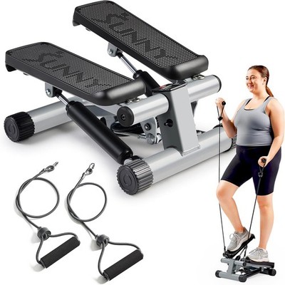 Mini Stepper for Exercise at Home with Resistance Band Over 300lb Weight Capacit