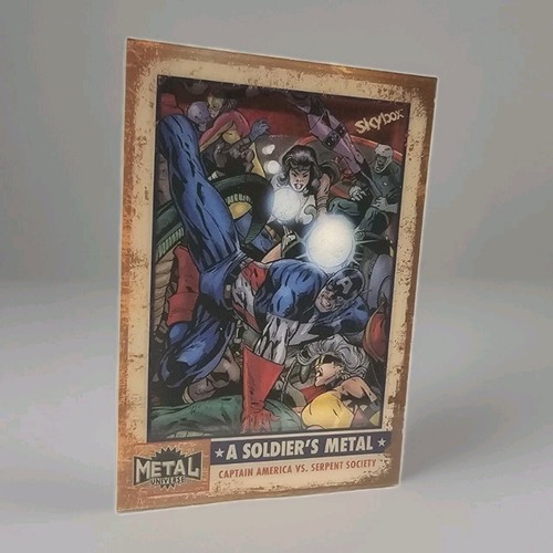 2023 Skybox Marvel Metal Universe Avengers A Soldier's Metal SM-7 - Picture 3 of 5
