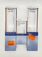  3 pcs MOEN Genta Pivoting Toilet Paper Holder  18" Towel Bar x2 Chrome NEW