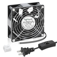 EC Muffin Axial Fan with Plug 120mm x 38 mm High Airflow AC x 38mm
