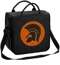 Rocksax - Trojan - Helmet Logo - Vinyl/LP Backpack Record Bag (Black/Orange) [Ne