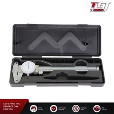 1-PC 6" DIAL CALIPER CARBON STEEL SHOCKPROOF .001" OF ONE INCH