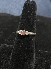 925 Sterling Silver Ring Size 7 Pink Stone