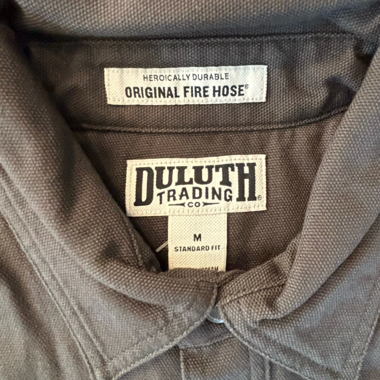 Duluth Trading Co. Jacket Mens M Black Fire Hose Flannel Lined Fit Limber - product detail image 4