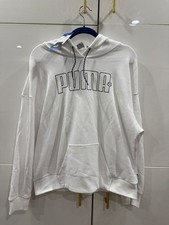  NWT PUMA REBEL Womens SWEATSHIRT Hoodie White L
