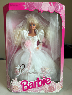 Mattel Romantic Bride Barbie Doll 12in Blonde Curly Hair 1992 New