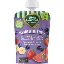 2-Pack Baby Gourmet Organic Bright Blends Banana Blueberry Strawberry Guava