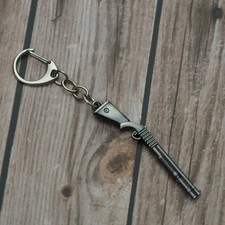 Shotgun Keychain Rifle Gun Model Metal Keyring Key Ring Chain Black Gift