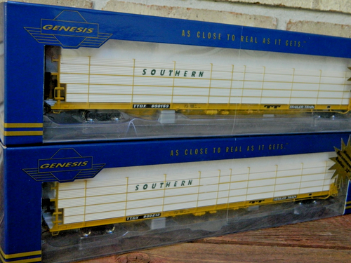 Lot of (2) Athearn Genesis HO Scale Southern Railway F89F Auto Rack Flat Cars - Picture 3 of 5