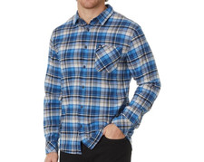 QUIKSILVER BREAKWATER STRETCH Men's Flannel Shirt - BSW9 - Large - NWT
