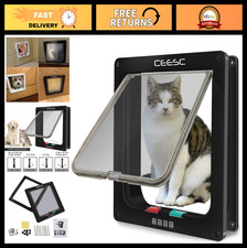 Extra Large 4-Way Locking Cat Door, Weatherproof Pet Door for Cats  Dogs, 11"x9