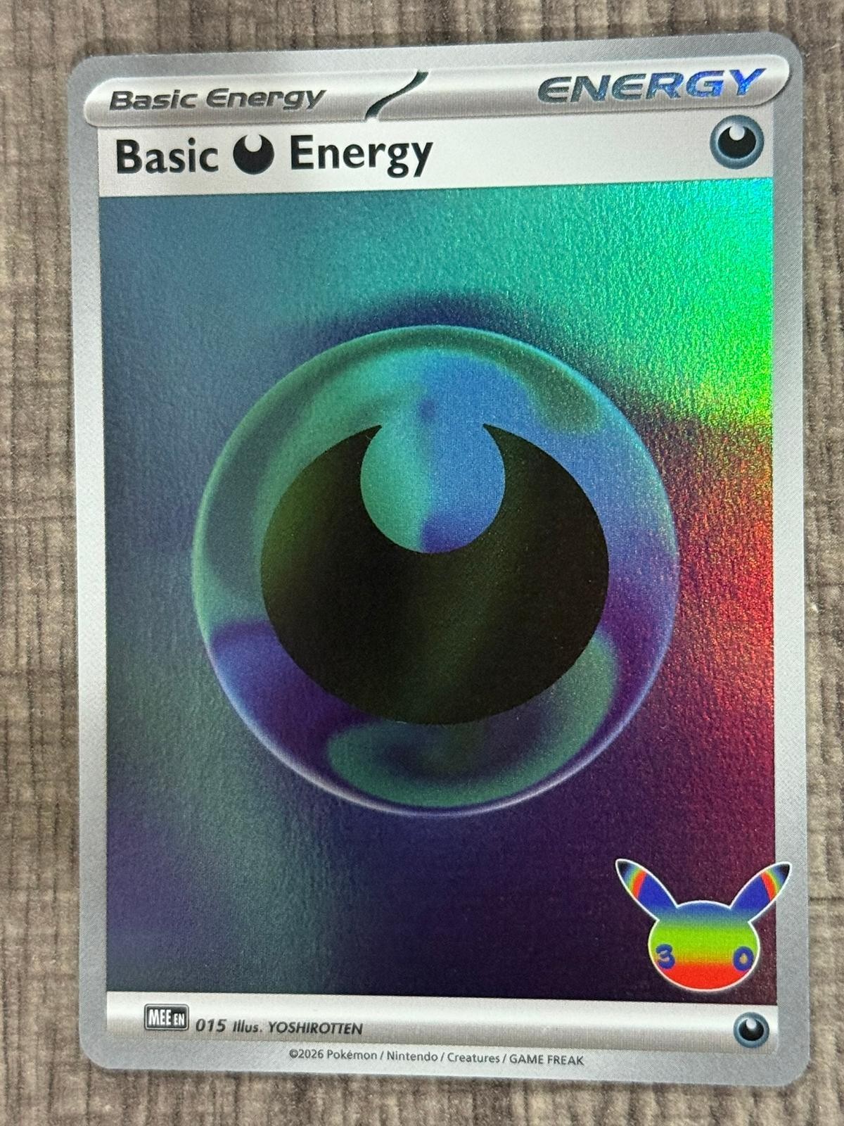 Darkness Energy (30th Celebration) 015 Holo MEE: Mega Evolution Energies NM