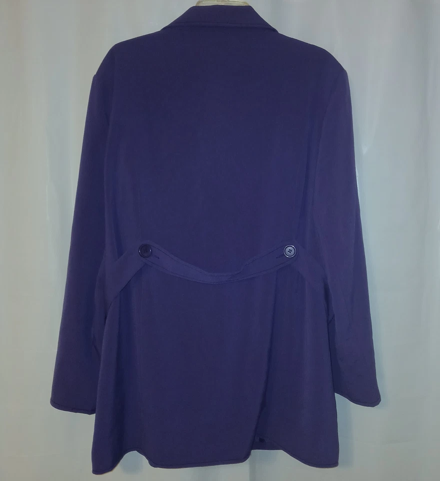 Chaqueta Blazer Vintage Maggie Sweet Mujer Púrpura Abotonada Talla 3X Forrada Foto 2 de 4