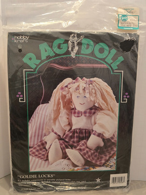 Pre-1994 Hobby Kraft Rag Doll Sewing Kit Dollmaking 16'' Vintage NEW Goldie Locks