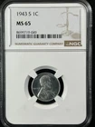 1943-S 1C  Lincoln Wheat One Cent NGC MS65   8699719-049