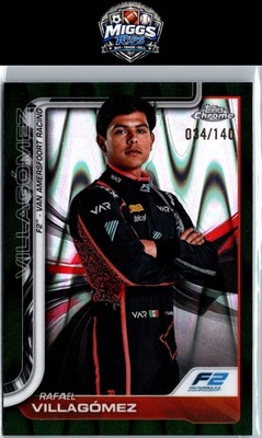 2025 Topps Chrome Formula 1 #42 Rafael Villagómez Forest Green RayWave #/140