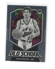 2019-20 Panini Mosaic Basketball Old School Insert #5 John Stockton - Utah Jazz