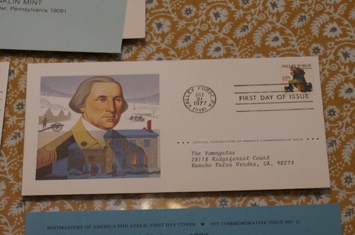 Set of 2 October 21st, 1977 In Commemorating of "Christmas 1777" First Day Issue - Picture 2 of 8