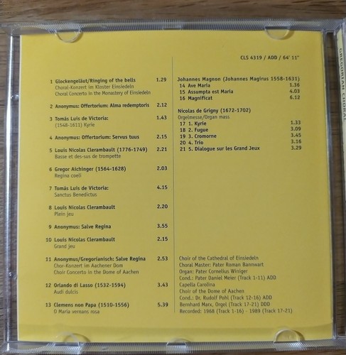 CD - Gregorianische Choräle - Chor der Stiftsschule Einsiedeln - Domchor Aachen - Bild 4 von 4