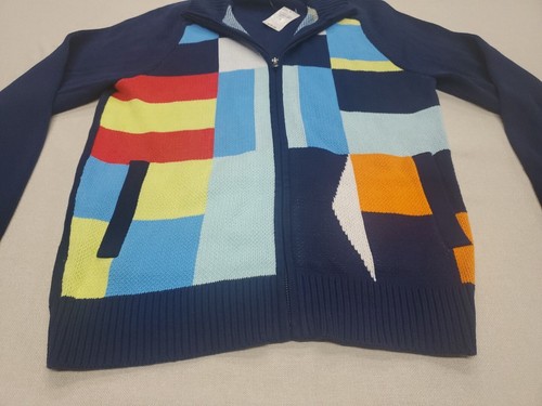 LANDS' END MULTI COLORBLOCK FULL ZIP MOCK NECK CARDIGAN PULLOVER - GR. SM (34-36) - Bild 15 von 20