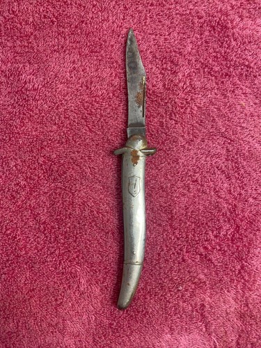 Vtg Imperial 2170537 Folding Single Blade Pocket Knife Dagger Style HEAVY WEAR