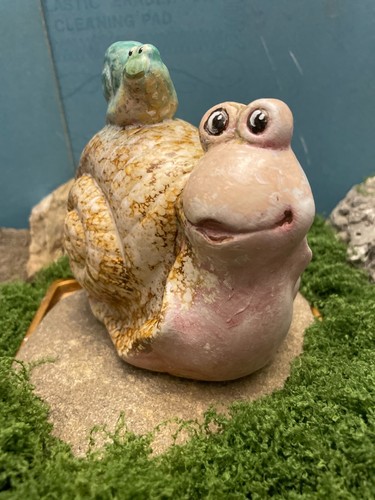 Stoneware Snail Uber - Unique Ceramic Figurine - - Snail ...Garden or Indoor - Picture 6 of 6