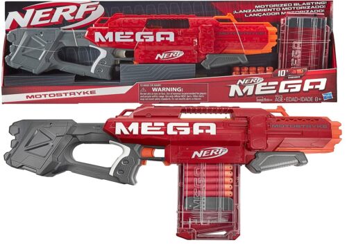 Nerf Mega motostryke Motorizado 10 Dardos Blaster edades 8+ Pistola Juguete Regalo Juego De Fuego | eBay