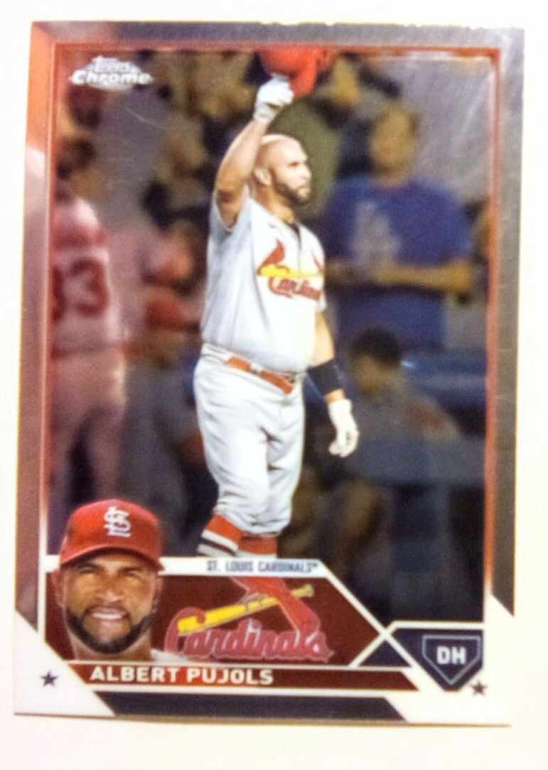 2023 Topps Chrome Baseball Albert Pujols Refractor Chrome #143 Cardinals
