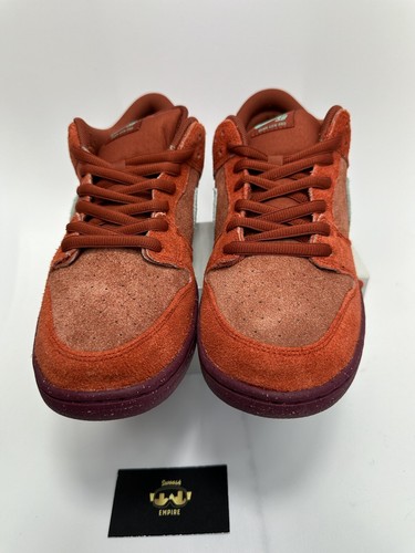 Nike SB Dunk Low Premium Mystic Red Rosewood Dv5429-601 Mens Size 13 No Lid - Picture 3 of 5