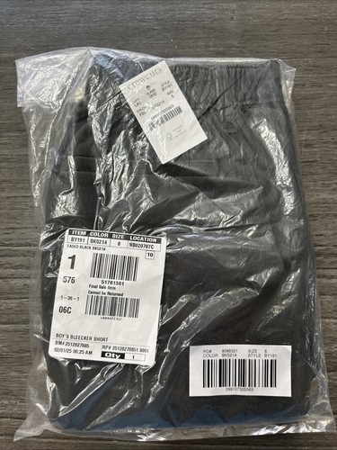 New J Crew Boys Shorts Bleecker Chino NWT Faded Black Crewcuts Size 8 - Picture 3 of 3