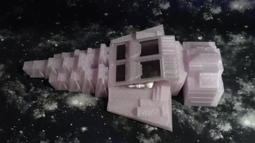 3D Printed Modular Spaceship Alpha+ w 3.75 in Action Figure Ship Space Alien Fun - Video 1 of 1