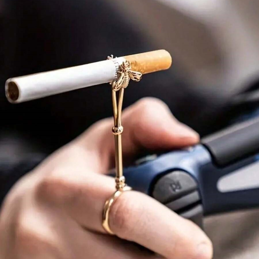 mouthpiece for cigarettes Golden Bee Shaped Cigarette Mouthpiece Elegant Mouthpiece Ring Cigarette  Holder