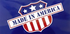 Wholesale Lot of 6 Made in America USA Shield Blue Decal Bumper Sticker