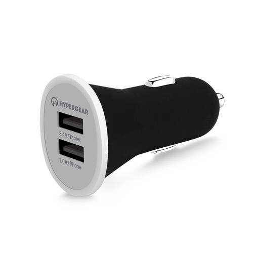 HyperGear Dual USB 2.4A Rubberized Vehicle Charger Gen-2 w Sleek Compact Design - Picture 4 of 5