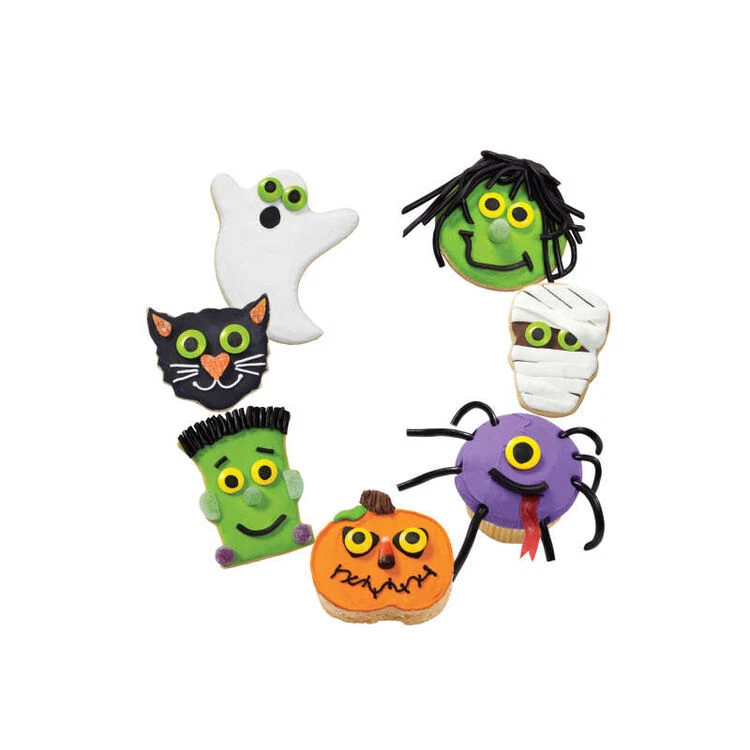 Large Green and yellow Candy Eyes Eyeballs Royal Icing  Wilton Halloween - Image 4 of 4