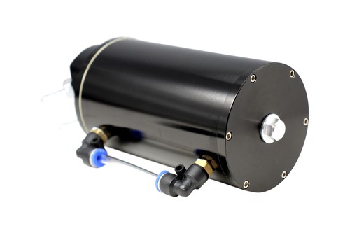 BLACK ROUND OIL RESERVOIR CATCH TANK BREATHER CAN 9mm UNIVERSAL - Picture 7 of 7