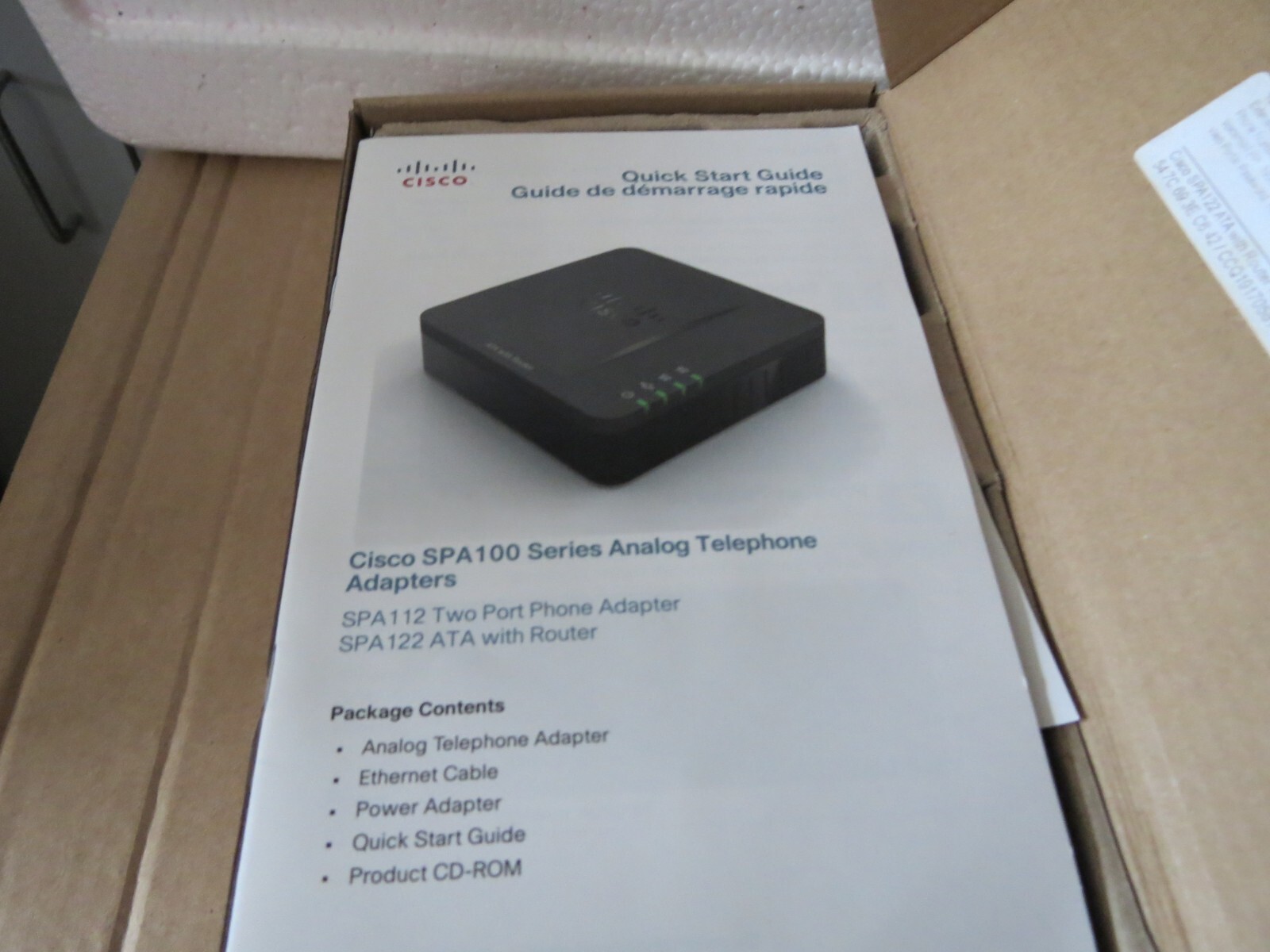 Cisco Small Business SPA122 2-Port Analog Telephone (ATA)with Router 10 ...