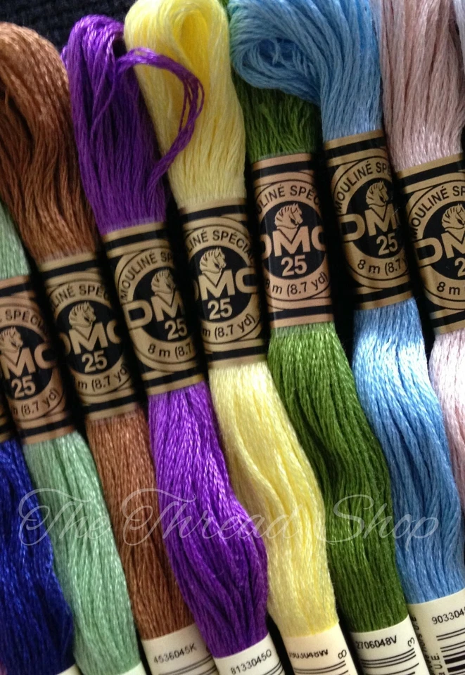 DMC NEW NUMBERS 01-35 THREADS/SKEINS CHOICE OF COLOURS - FREE POST
