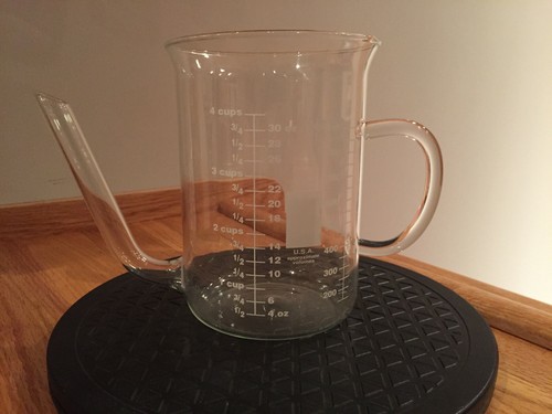 Caño inferior de cuello largo Catamount 900 ml vaso de vidrio escalado en ml, oz y tazas nuevo sin caja - Imagen 3 de 12
