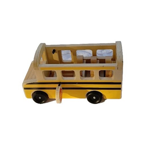 Juego de autobús escolar de madera de juguete clásico Melissa & Doug con 6 figuras de juego - Imagen 12 de 13