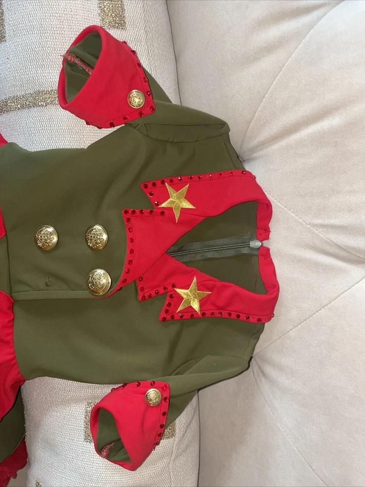 Disfraz Ejército Halloween Militar S 4-5 Falta Botón LA Diseño Baile Foto 3 de 4