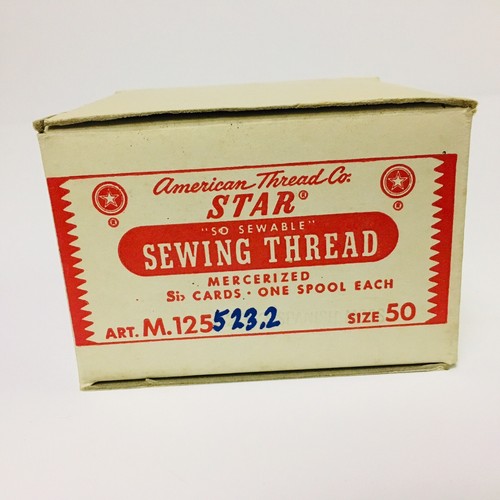 Vtg American Thread Company Mercetized Sewing Thread 6 Spools Spanish Moss Color - Picture 3 of 5