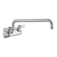 Commercial Kitchens Wall Mount Faucet with 4" Center and 14" Swing Spout