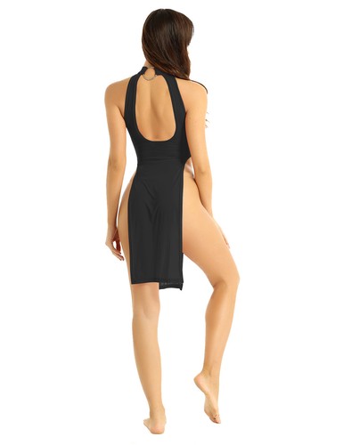 Sexy Womens Backless High Slit Bodycon Party Night Tight Mini Pencil Short AU - Picture 6 of 45