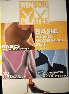 Winsor Pilates Basic 3 DVD Workout Set At Home Fitness Total Body Sculpting 